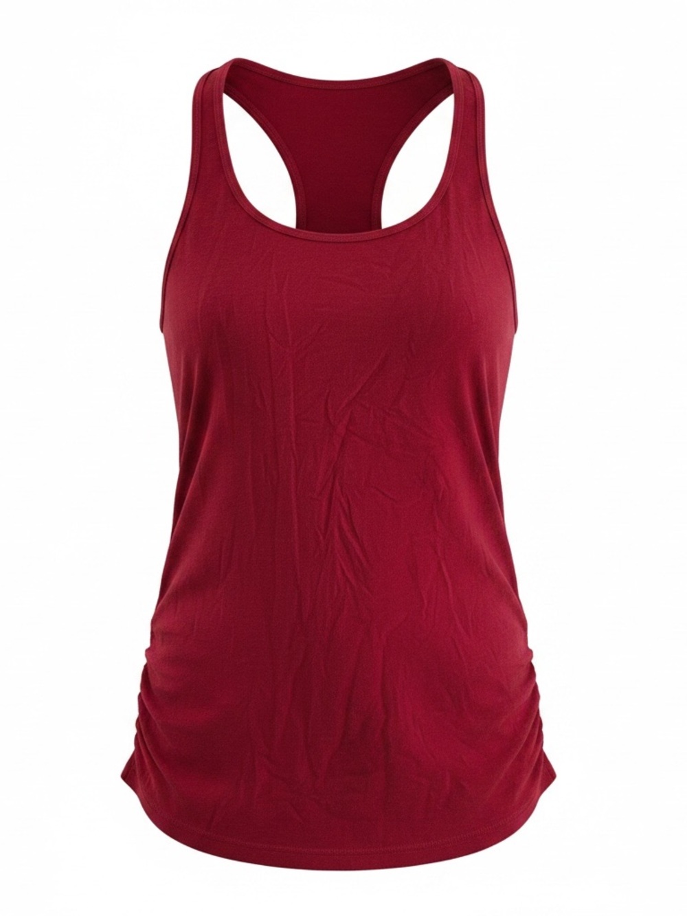 Lucy | Longline ruched sides stretch racer back athletic tank top size small